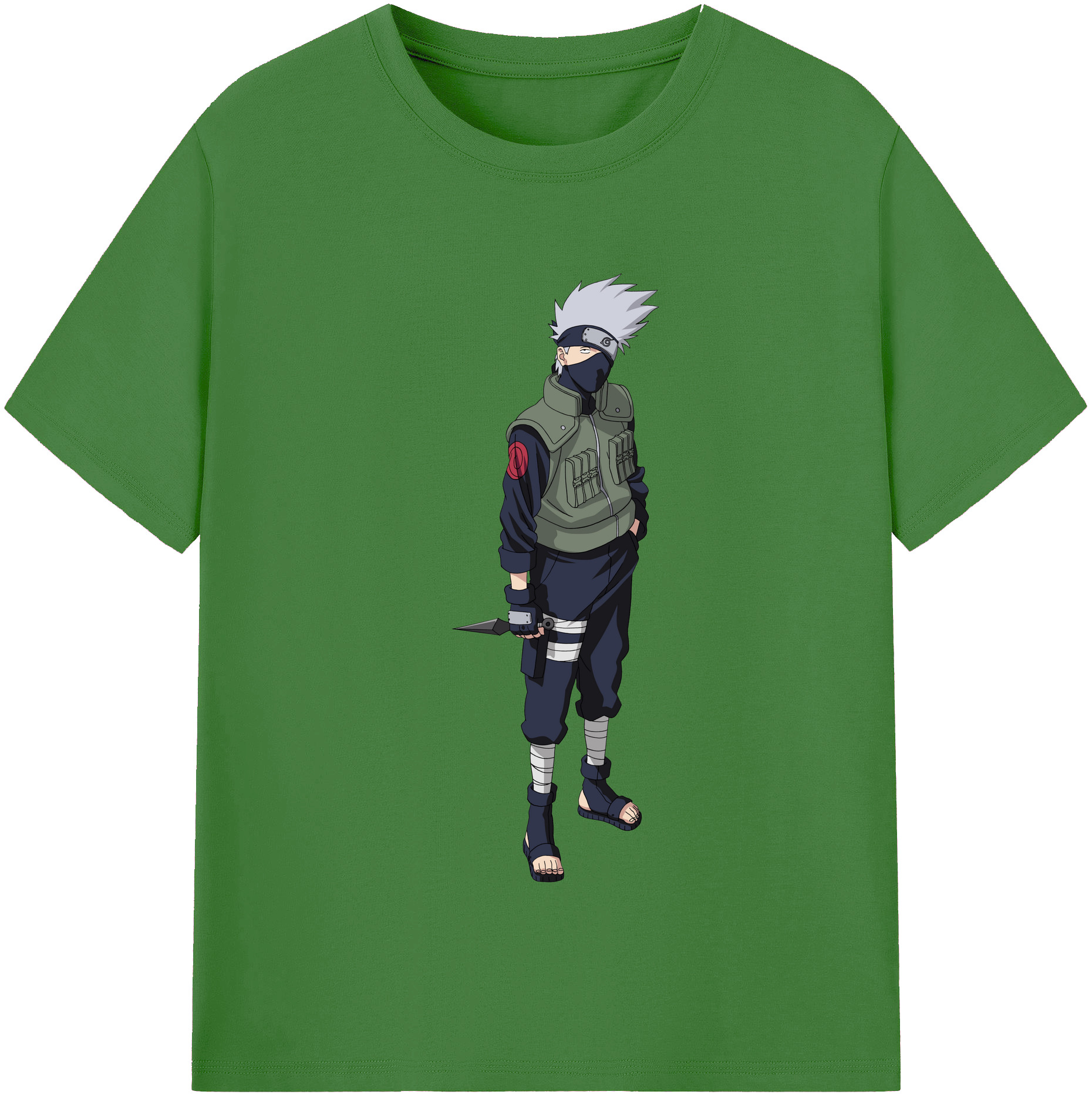 （画像用） NARUTO -ナルト- はたけ カカシ Hatake Kakashi レディースカジュアルプリントTシャツ（綿100％）